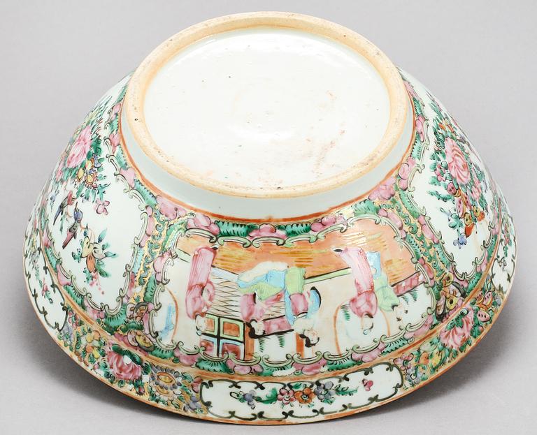 SKÅL, porslin, Kanton, Kina, 1800/1900-tal.
