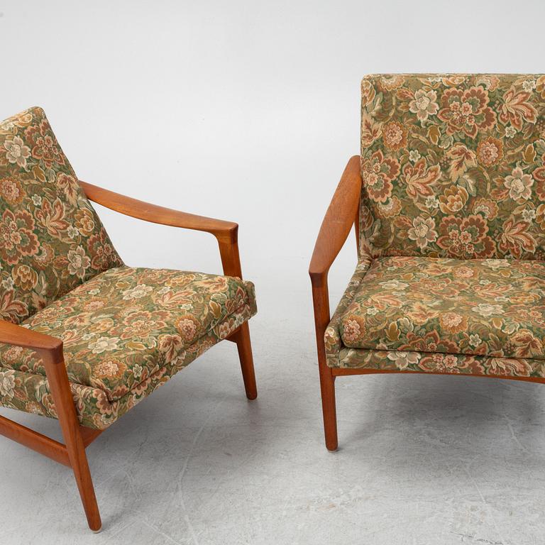 A pair of easy chairs, Bröderna Andersson, 1950's/60's.