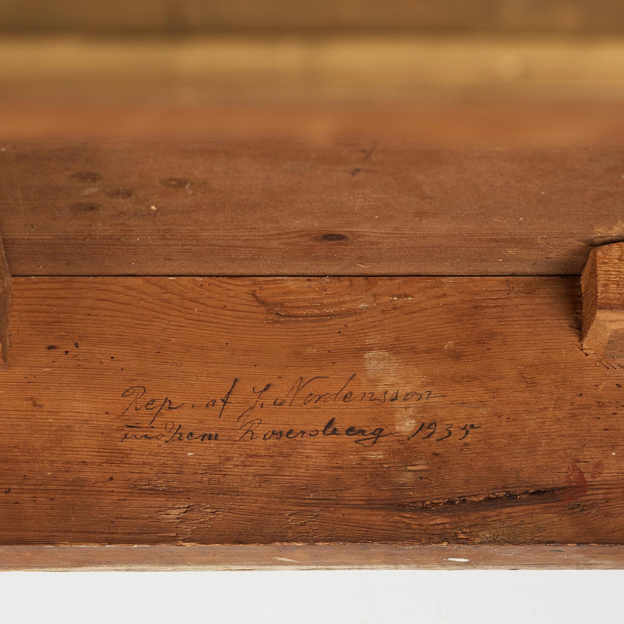 A late Gustavian late 18th century console table.
