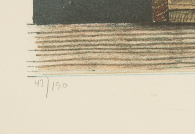 Philip von Schantz, color lithograph. Signed and dated -82, and numbered 43/190.