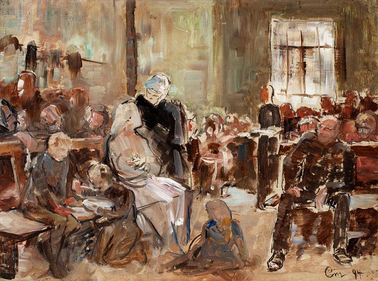 Gustaf Cederström, "Hos de husvilla", studie.