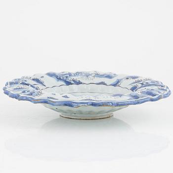A faiance deep dish, 18th Century.