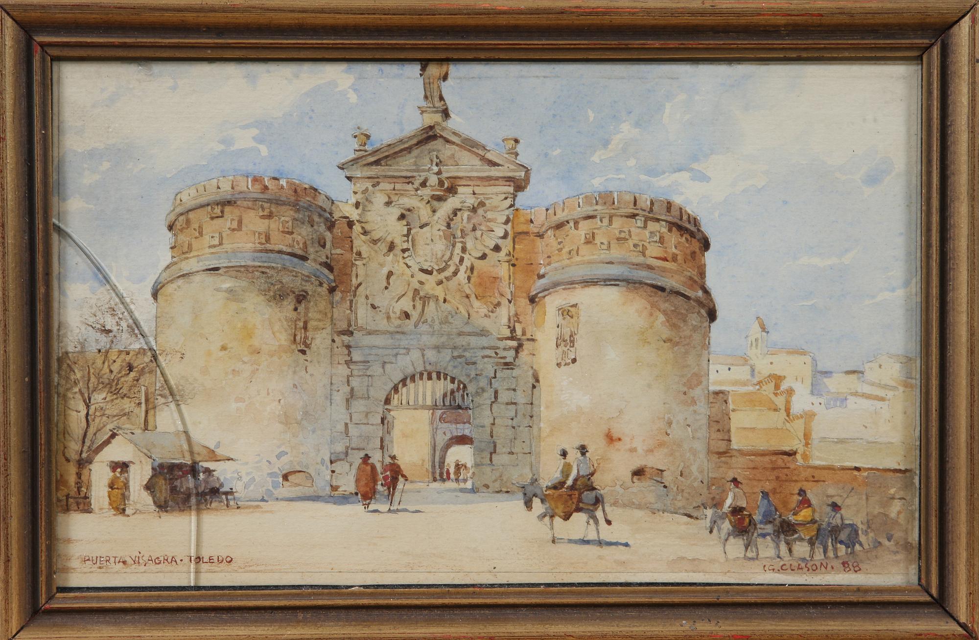 ISAK GUSTAF CLASON, 3 st akvareller, sign o bl a dat "88".