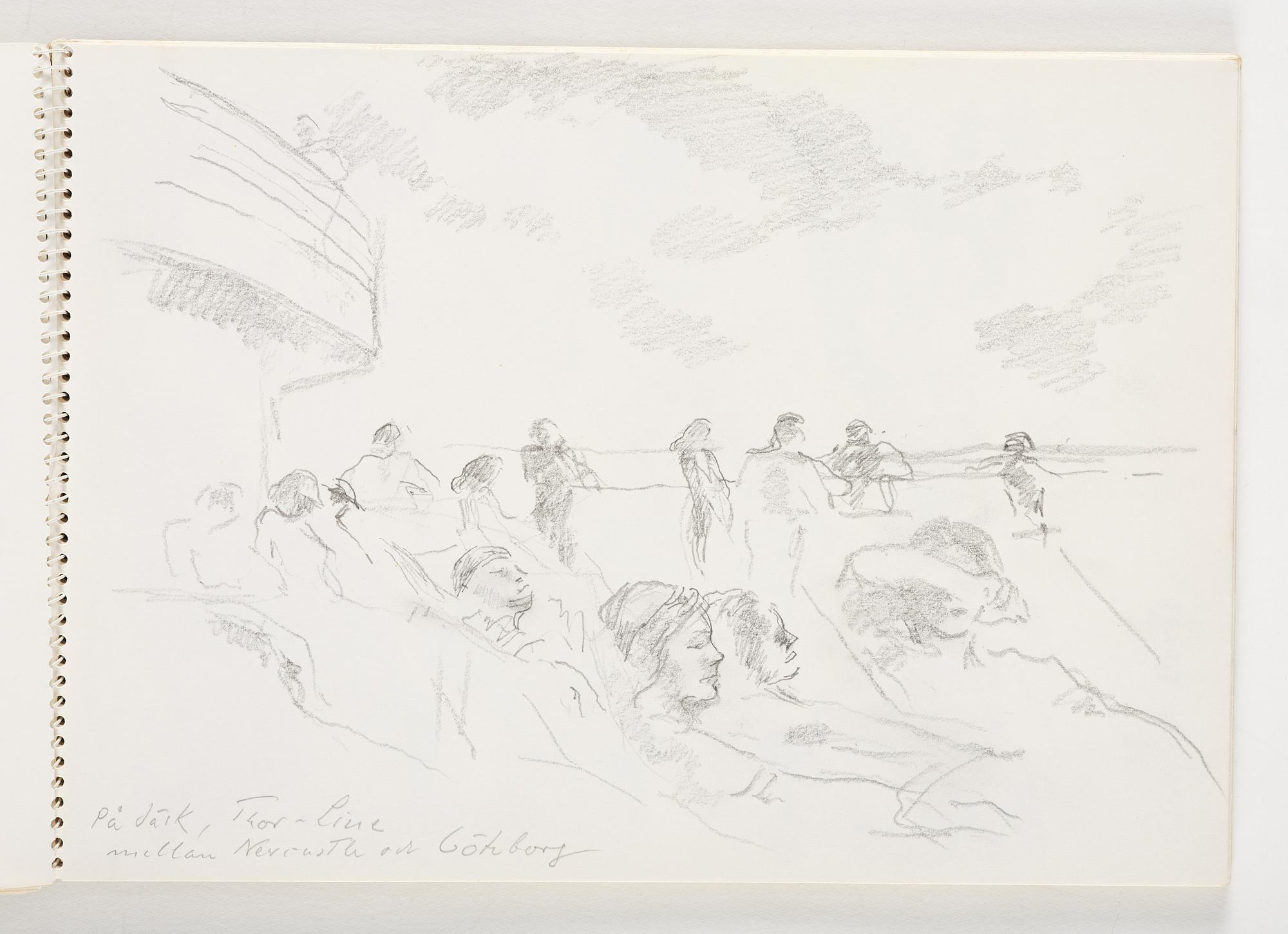 Lotte Laserstein, 3 skissblock med teckningar.