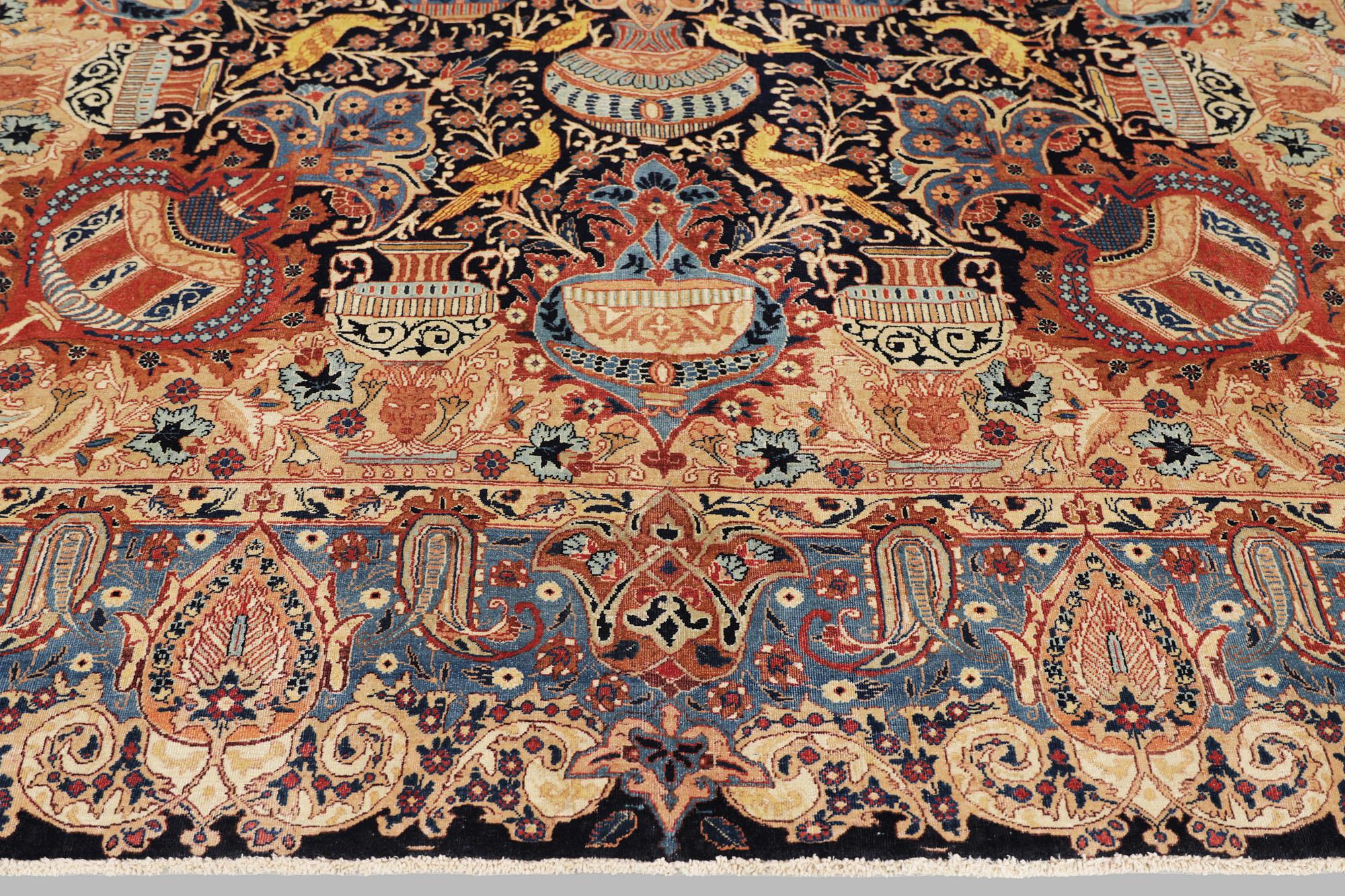 A Kashmar carpet, approx. 383 x 292 cm.
