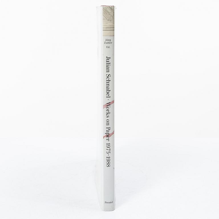 Julian Schnabel, "Works on Paper 1875-1988" med egenhändigt målat omslag.