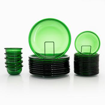 Kaj Franck, service pieces, 30 pcs, "Luna" Nuutajärvi Notsjö, late 20th century.