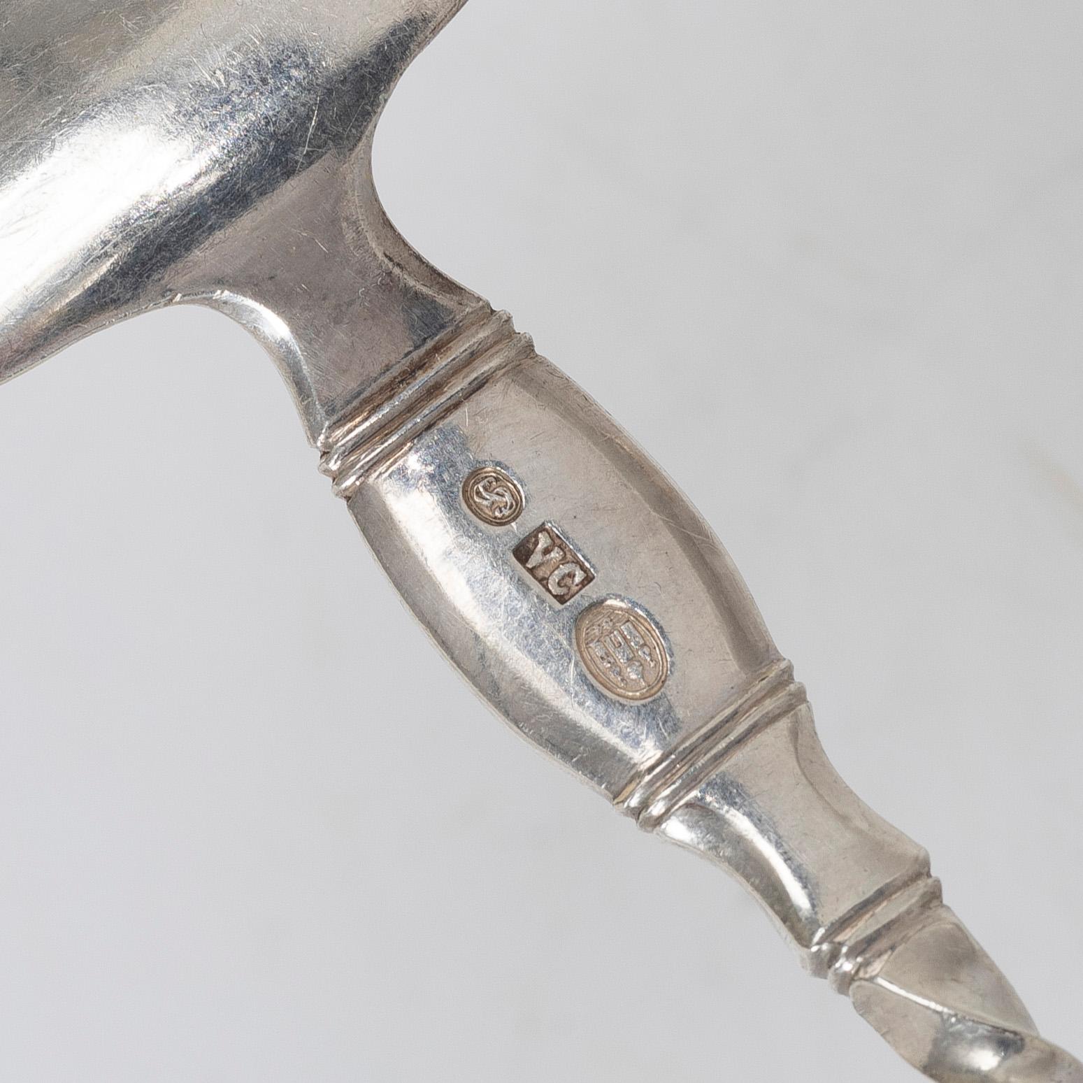 Table accessories, 7 pieces, silver, including Denmark 1880s.