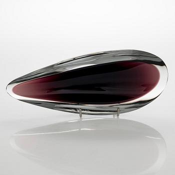 Kaj Franck, a 'Willow Leaf' Glass Bowl, signed K Franck Nuutajärvi Notsjö -57.