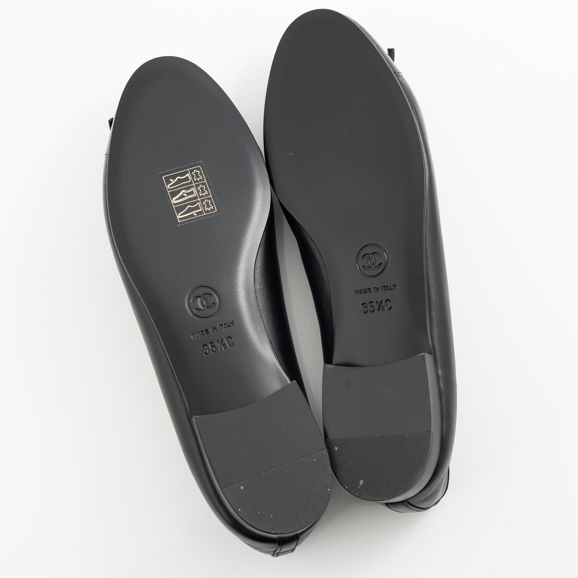 Chanel, ballerinaskor, storlek 35 1/2C.