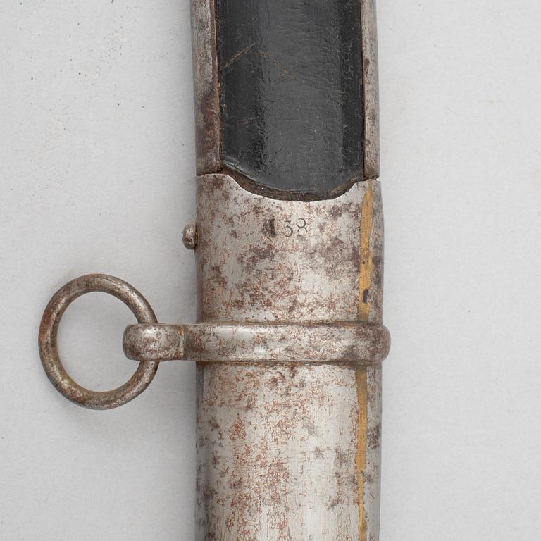 Sabre, Swedish, m/1825 for the hussars, with scabbard.