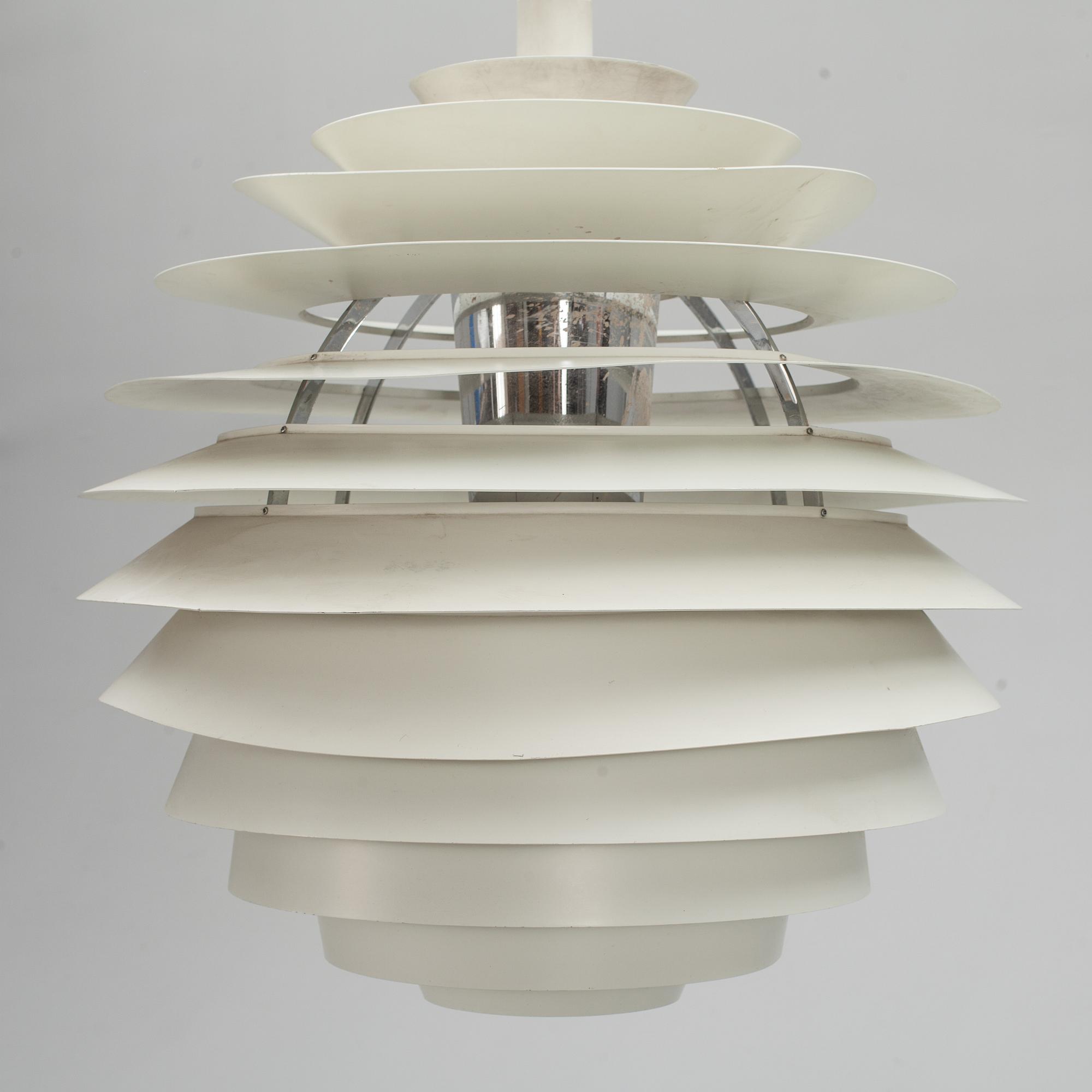 TAKLAMPA, "PH Globe", Poul Henningsen för Louis Poulsen. Höjd c:a 60 cm.