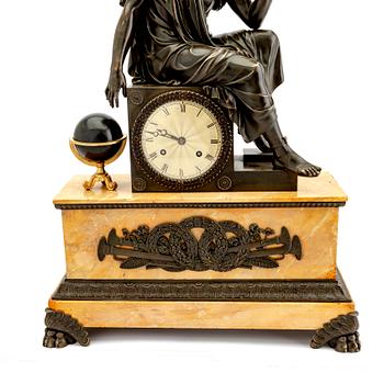 A late Empire mid 1800s table clock.