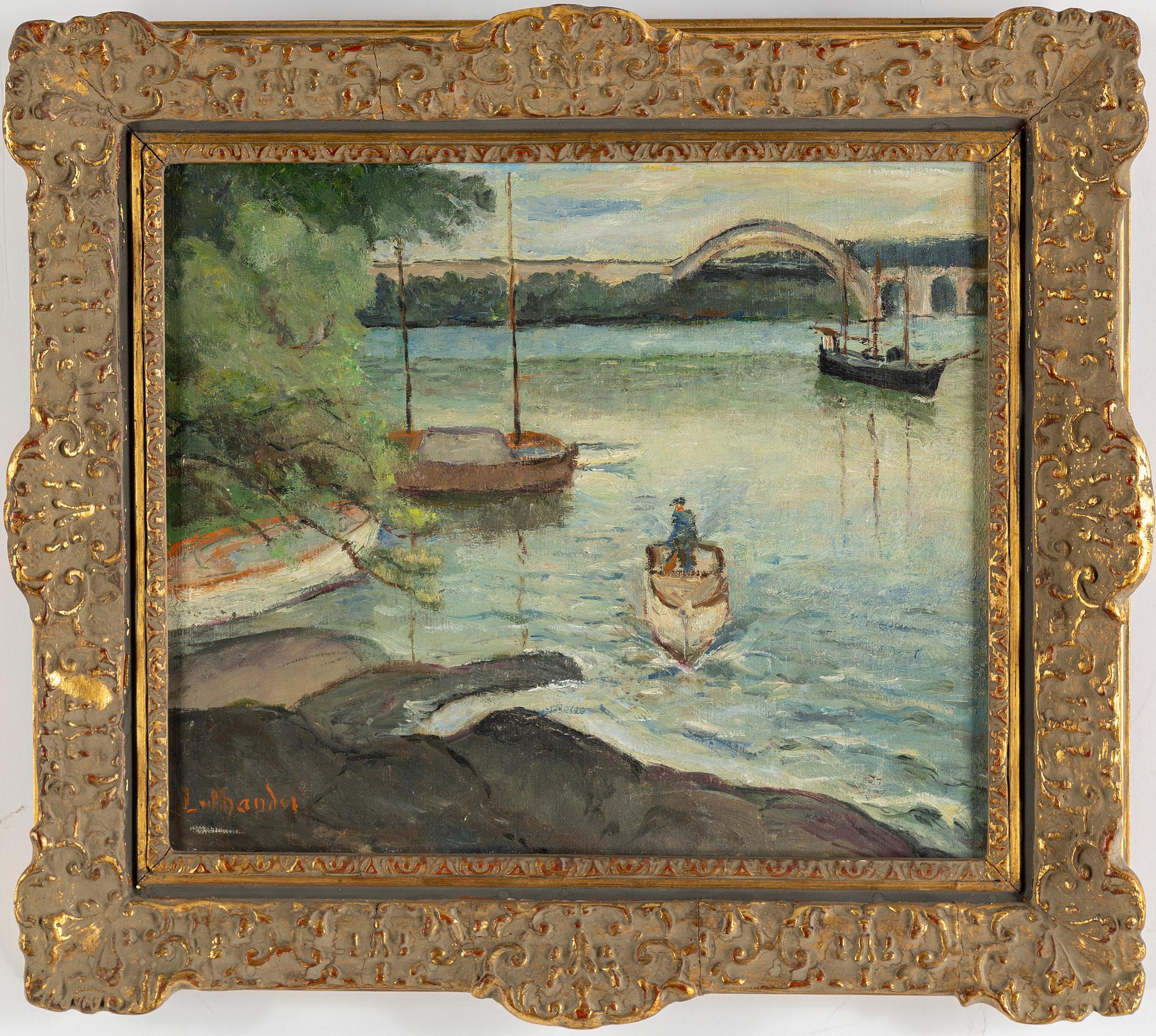 CARL LUTHANDER, oil on canvas, signed.