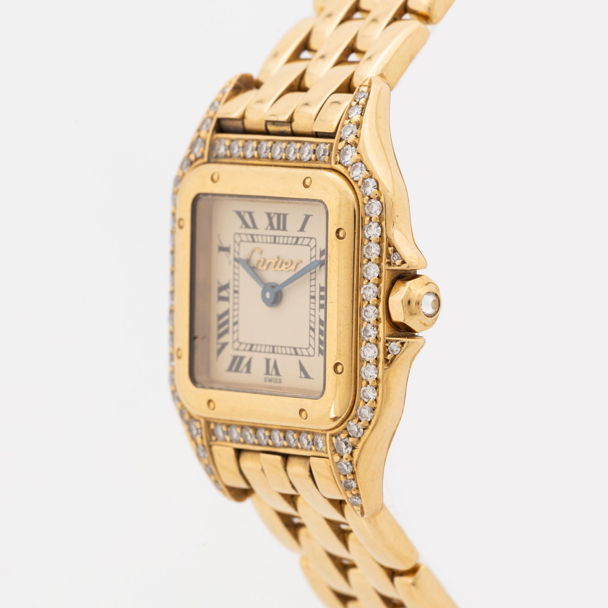 Cartier, Panthere, wristwatch, 21,5 x 21,5 (30) mm.