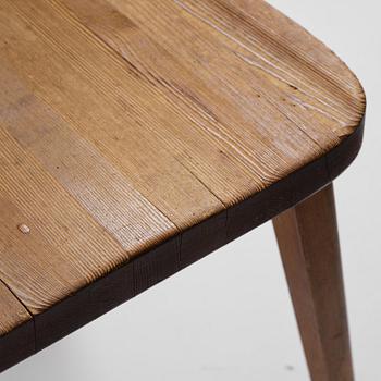 Axel Einar Hjorth, a set of three stained pine "Utö" chairs, Nordiska Kompaniet, Sweden, 1930s.