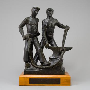 A sculpture by ALLAN EBELING in bronze, sined and dated, 20/8-31.