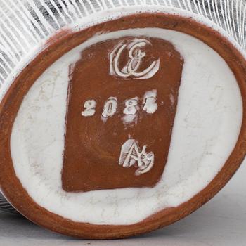 A ceramic vase "Grafika" by Ingrid Atterberg for Upsala-Ekeby, 1950s.