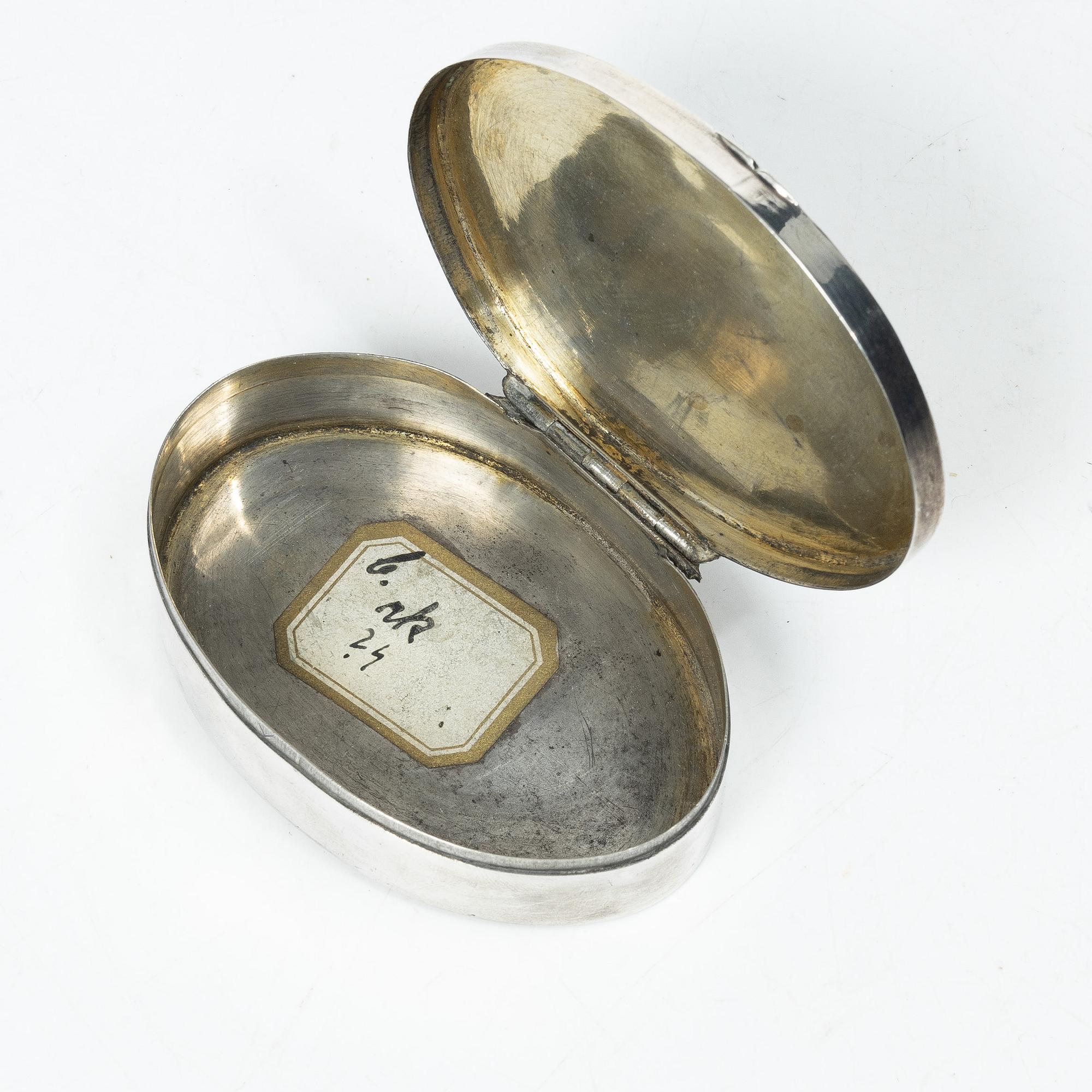 A Swedish silver snuff box, mark of Peter Andreas Thomasson, Karlskrona, 1855.