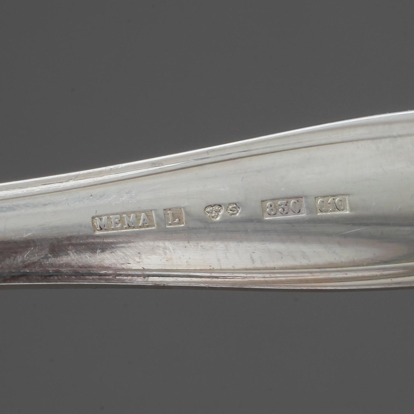 BESTICKSERVIS, 108 delar, "Sachsisk", bland annat Mema, Lidköping, 1990. Vikt ca 2976g.