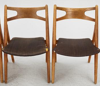 Hans J. Wegner, four model CH-29 chairs Carl Hansen & Søn, mid-20th century.