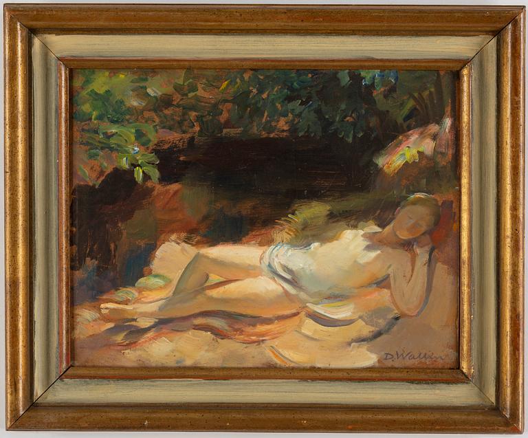 DAVID WALLIN, oil on board, signed.