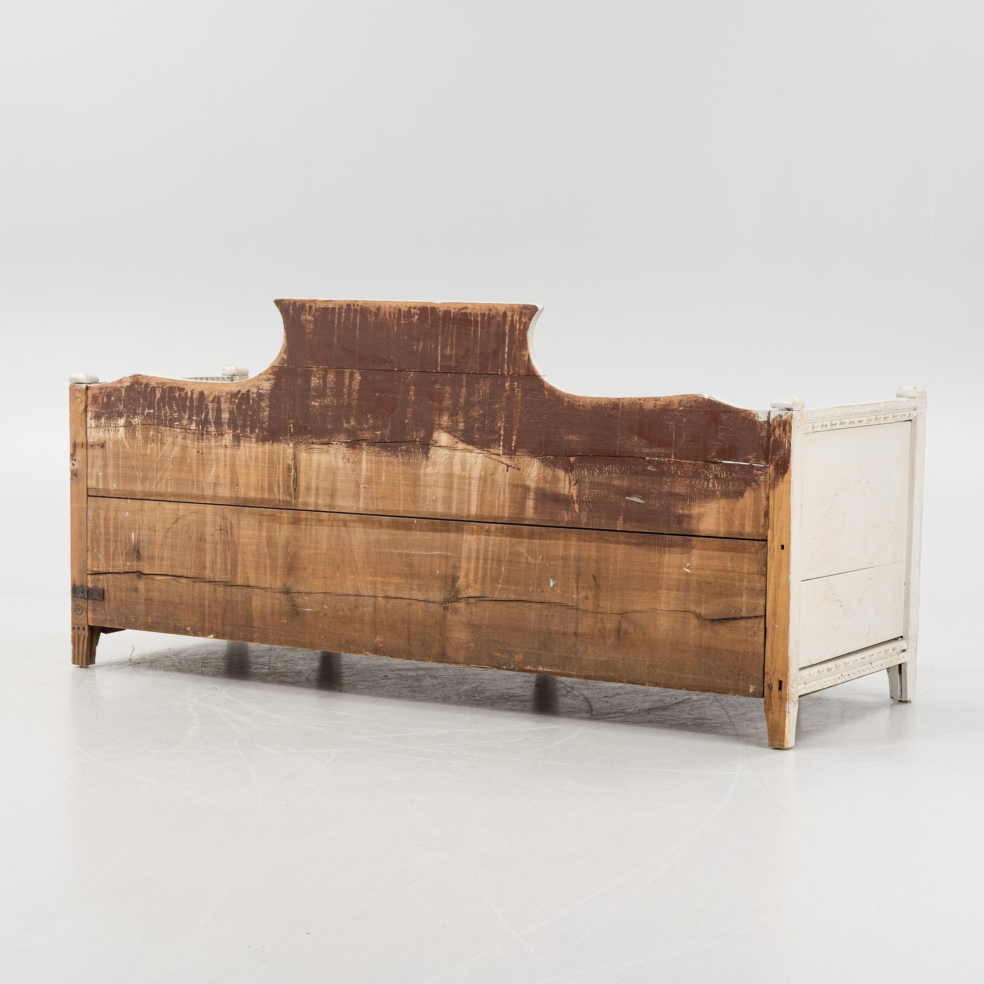 A painted provincial sofa, 19th century.