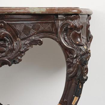 A rococo console table by A. Flodin (master in Stockholm 1758-74).