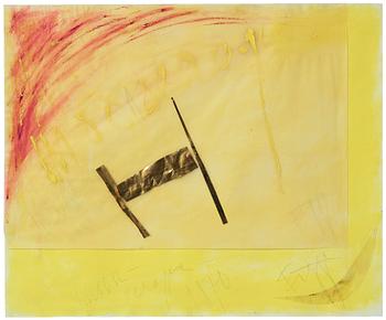 EDDIE FIGGE, mixed media and collage, signed Figge and dated 1970.