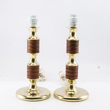 Table lamps, a pair, late 20th century.
