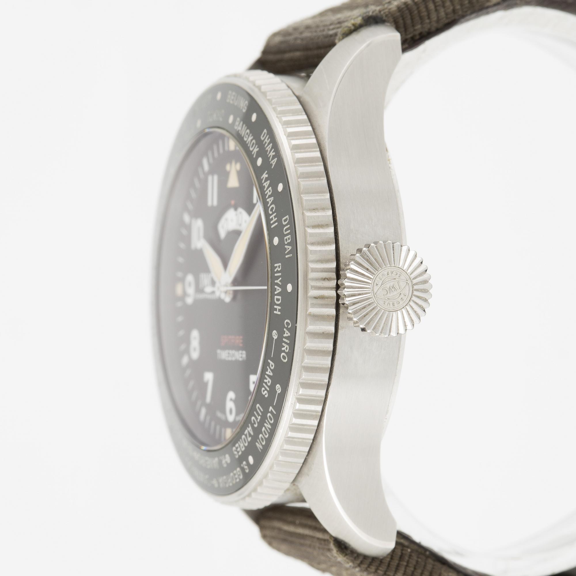 IWC, Pilot’s Watch, Timezoner, Spitfire Edition, “The Longest Flight”, "No. 155 of 250", ca 2019.