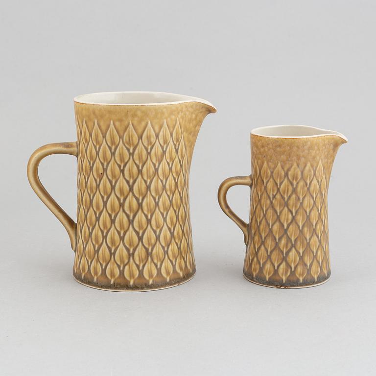 Jens Quistgaard, a part 'Relief' coffee and tea stoneware service, 40 pieces, Kronjyden Nissen/Bing & Gröndahl, Denmark.