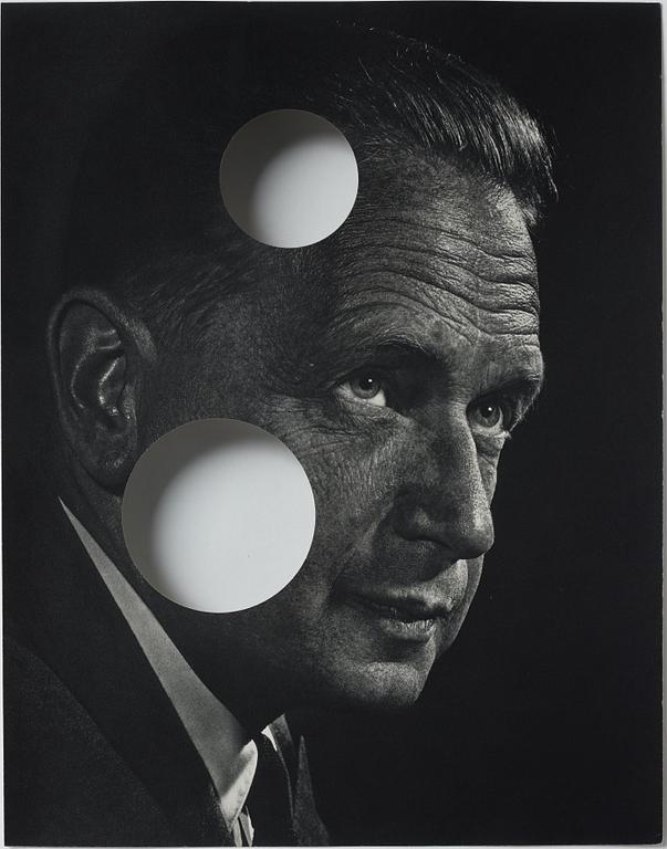 Cerith Wyn Evans, "Ohne Titel (Dag Hammaskjöld)" from “Portraits of Greatness” after Y. Karsh.