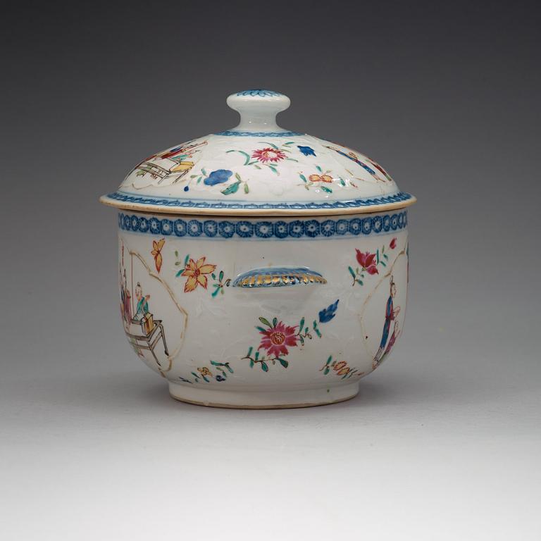 A famille rose tureen with cover, Qing dynasty, Qianlong (1736-95).