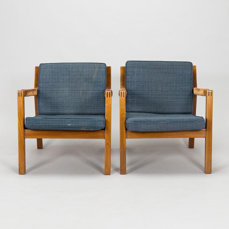 Carl Gustaf Hiort af Ornäs, a pair of late 1950s 'Rialto' open armchairs, Puunveisto Oy - Träsnideri Ab, Finland.