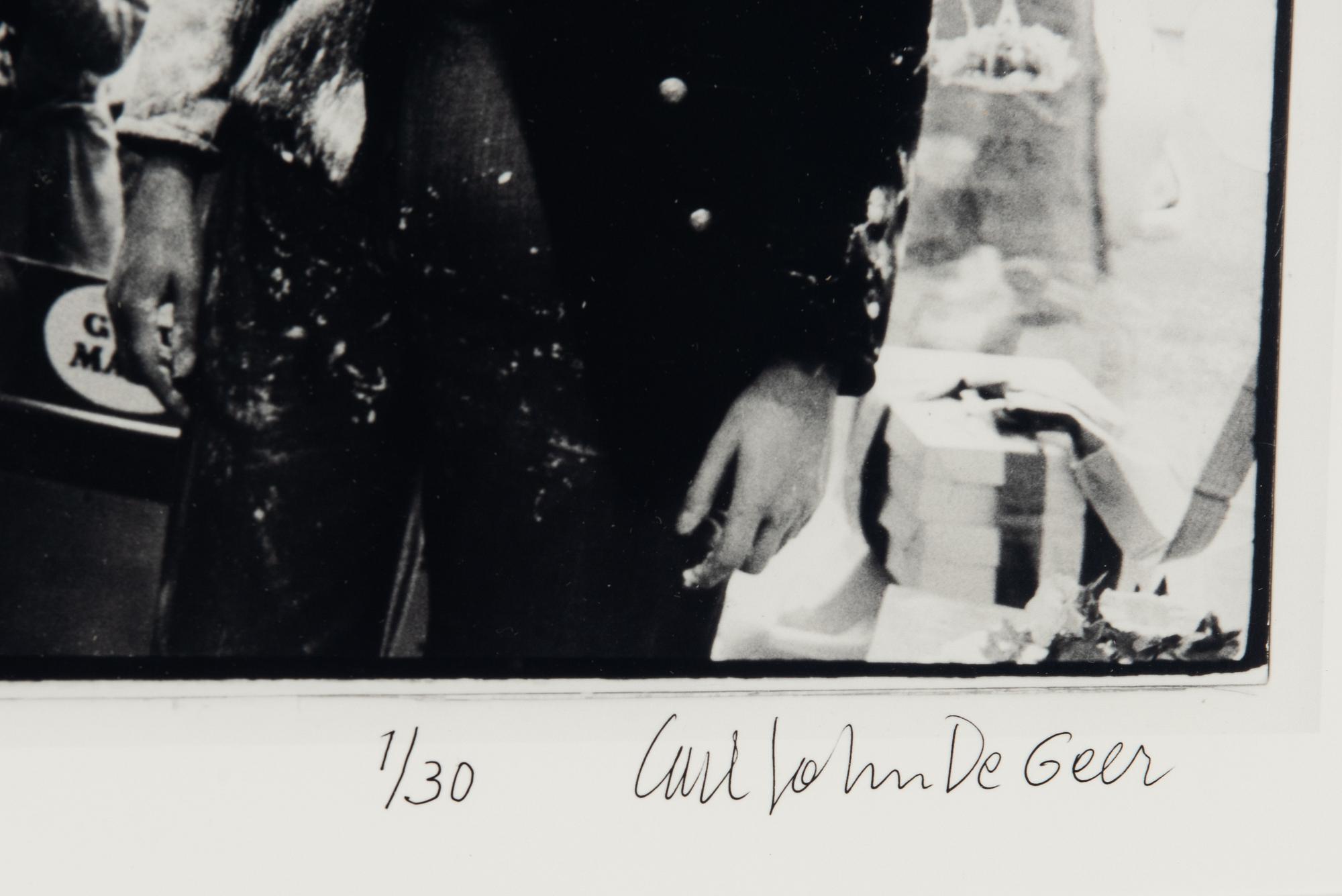 Carl Johan De Geer, photo, signed 1/30.