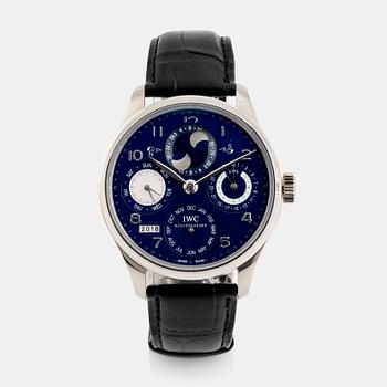 IWC, Portugieser, Perpetual Calender, "Double Moon", armbandsur, 44,2 mm.