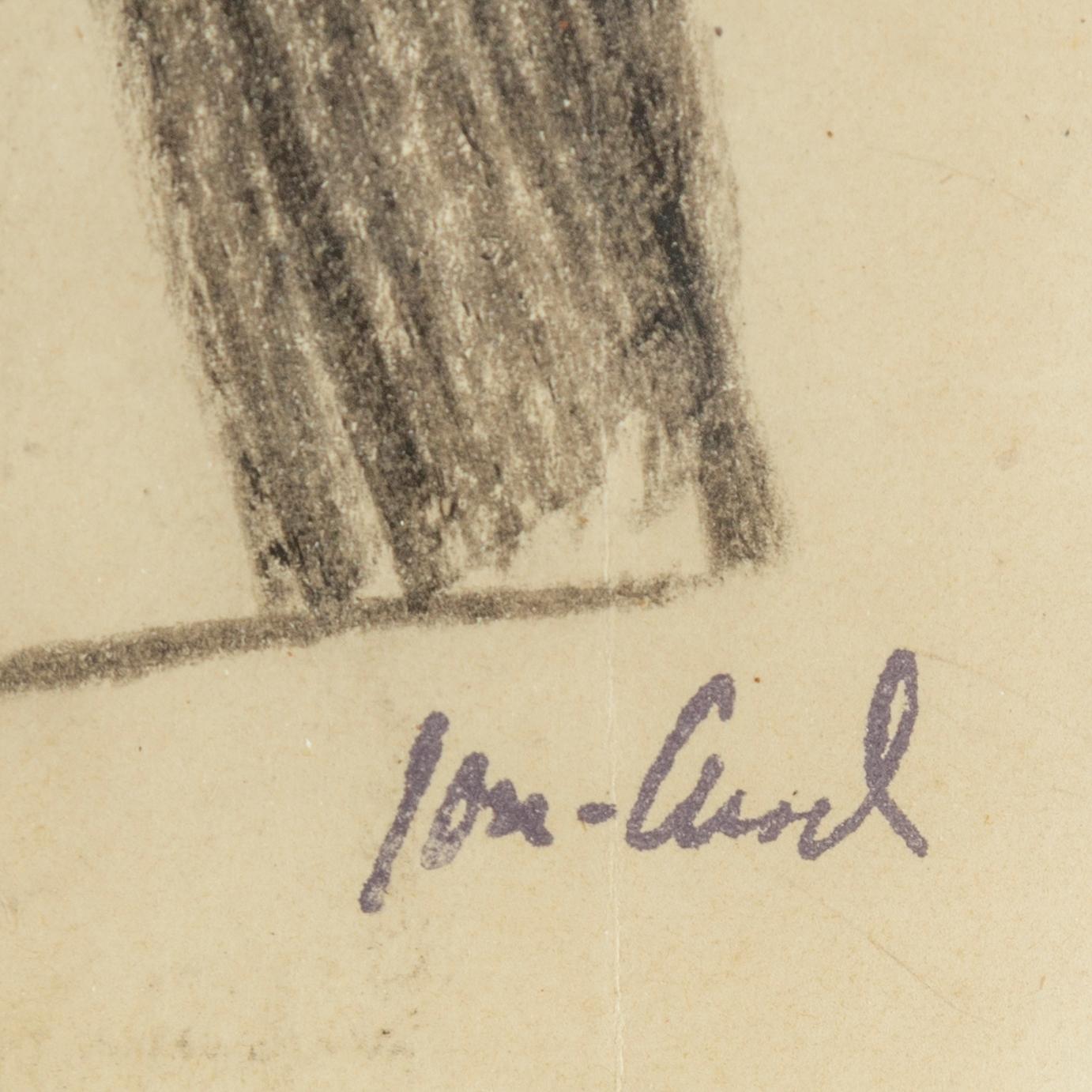 JOHN JON-AND, 10 drawings framed together. signed and stamp signed.