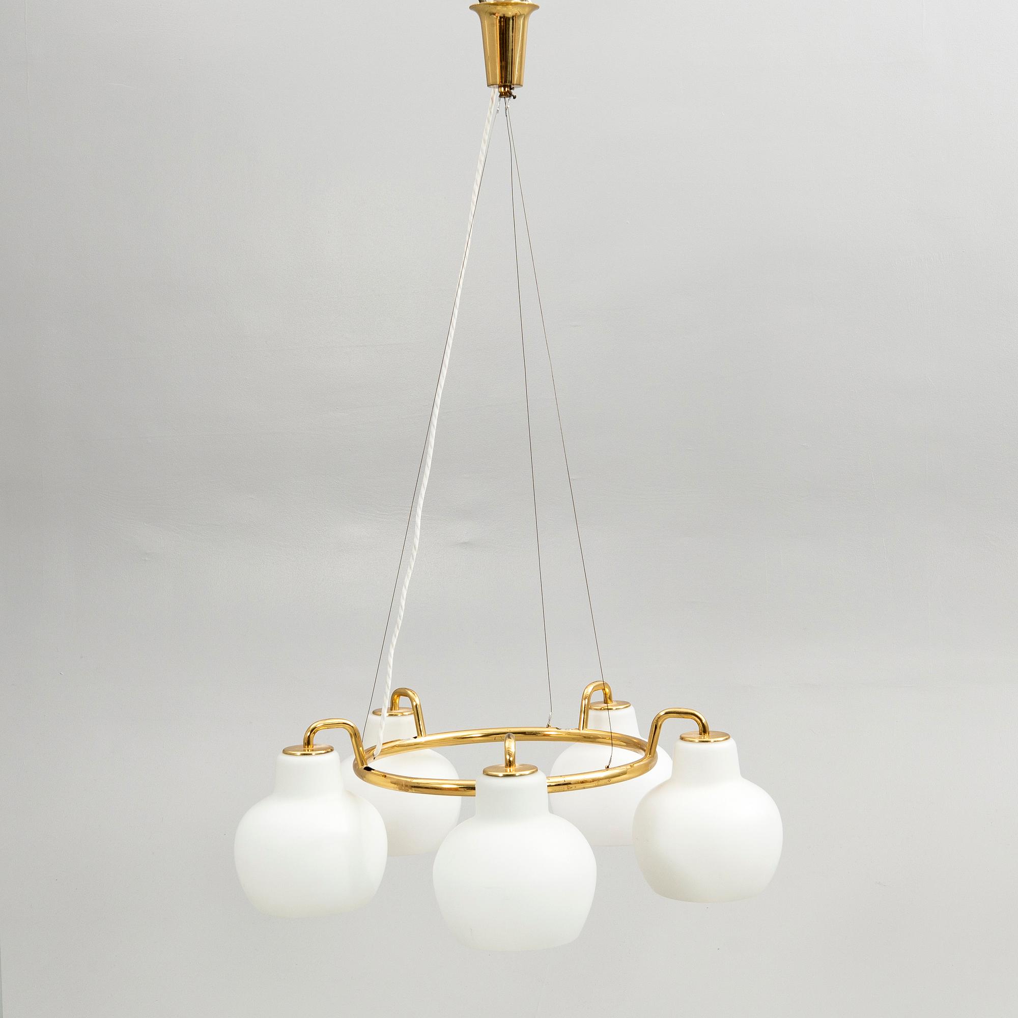 Vilhelm Lauritzen, Ceiling lamp, "VL Ring Crown 5", Louis Poulsen, Denmark.