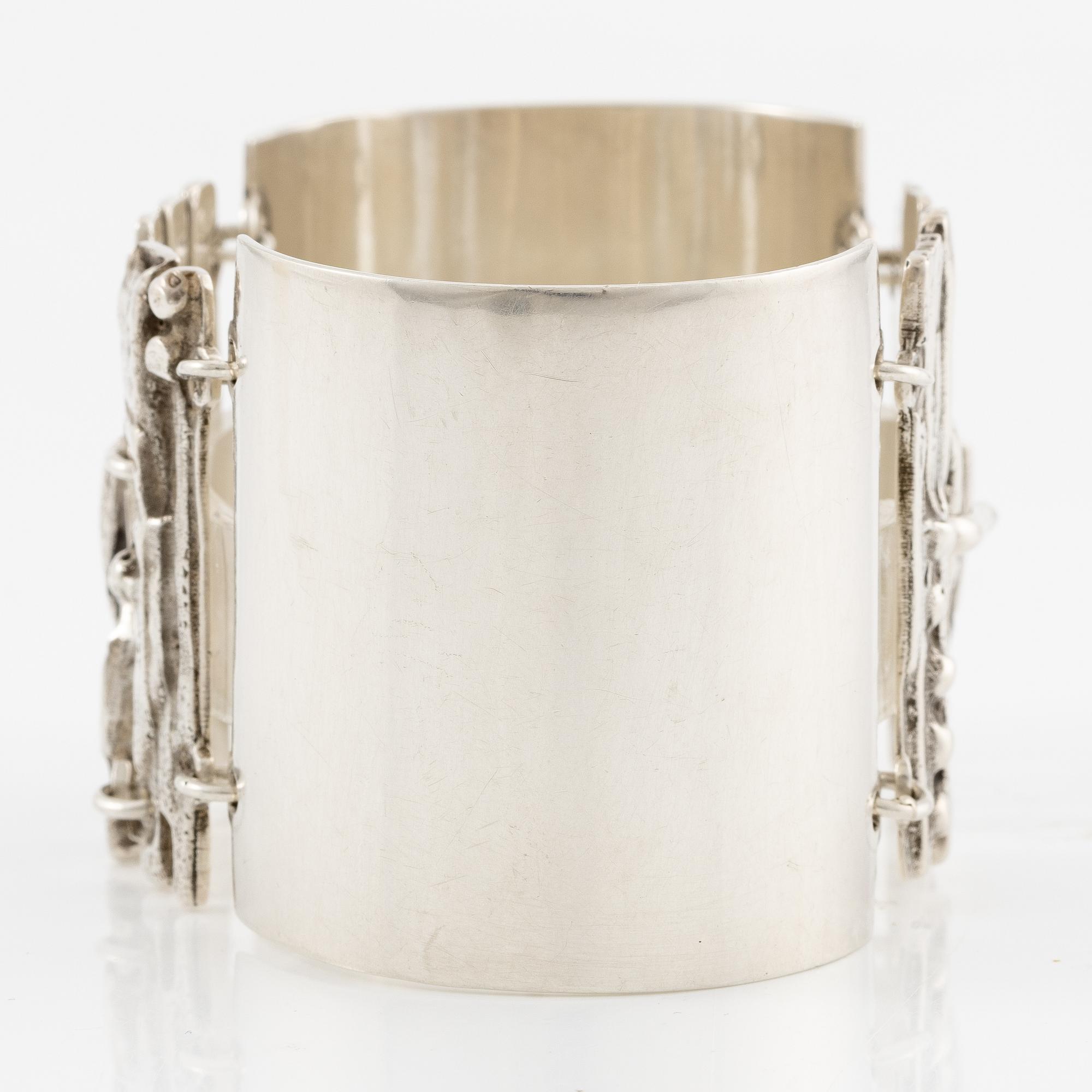 Olle Olsson for Kaplans, bracelet, silver, Stockholm 1966.