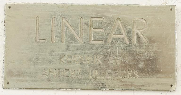 ANDERS BRUNO LILJEFORS, väggrelief 11 delar, stengods.