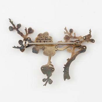Wiwen Nilsson, a brooch in the form of a twig, sterling silver, Lund.