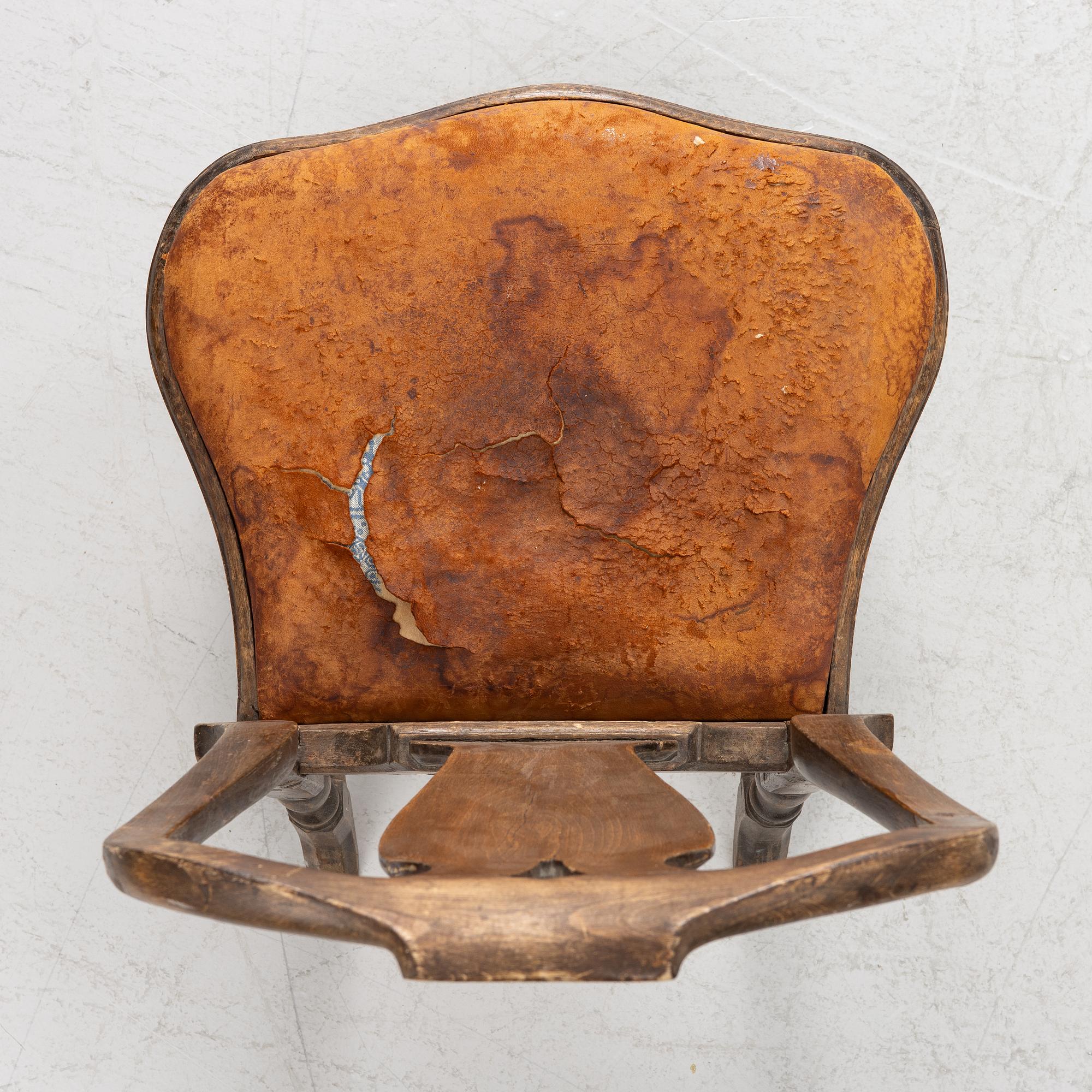 A pair of late 18th century Rococo chairs.