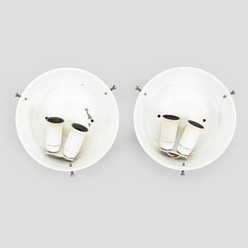 Arne Jacobsen, ceiling lamps/wall lamps, a pair, "AJ-Eklipta", Louis Poulsen, Denmark.