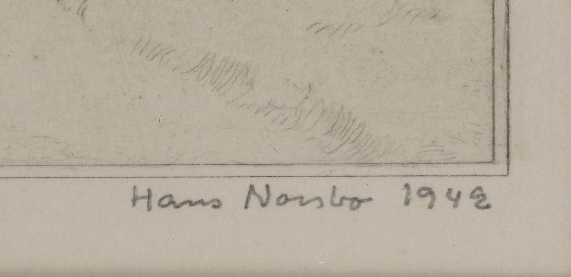 HANS NORSBO, 2 st, etsningar, sign o numr 48/50, dat 1942.