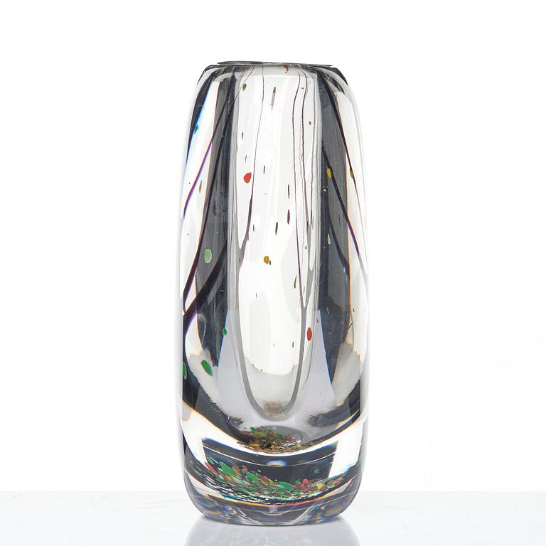 Vicke Lindstrand, a glass vase "Autumn", Kosta 1950s/60s.