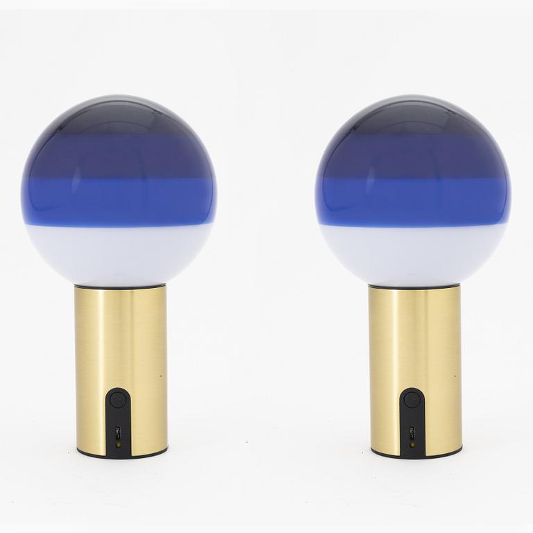 Jordi Canudas, a pair of brass and glass 'Dipping light' table lamps, Marset, designed in 2018.