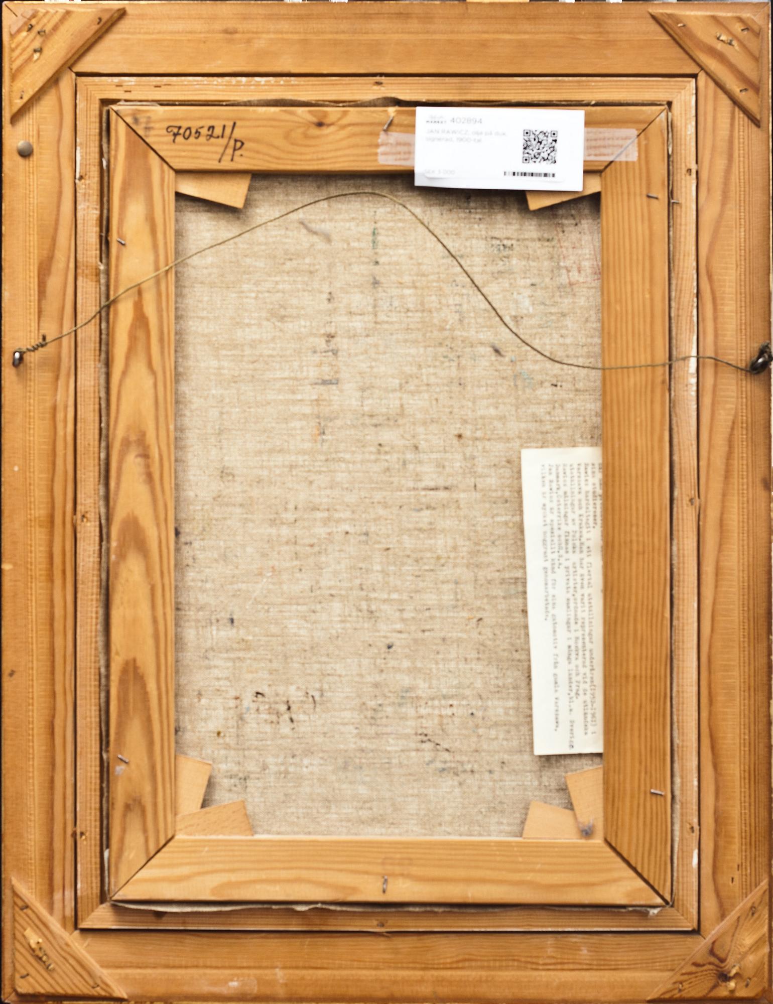 JAN RAWICZ, olja på duk, signerad, 1900-tal.