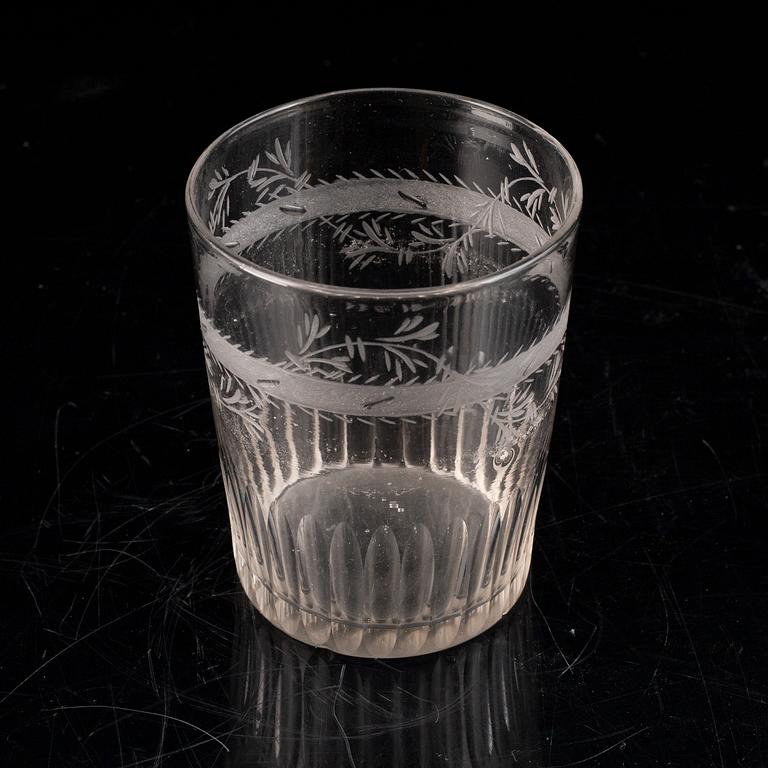 Seven late gustavian glasses, ca 1800.