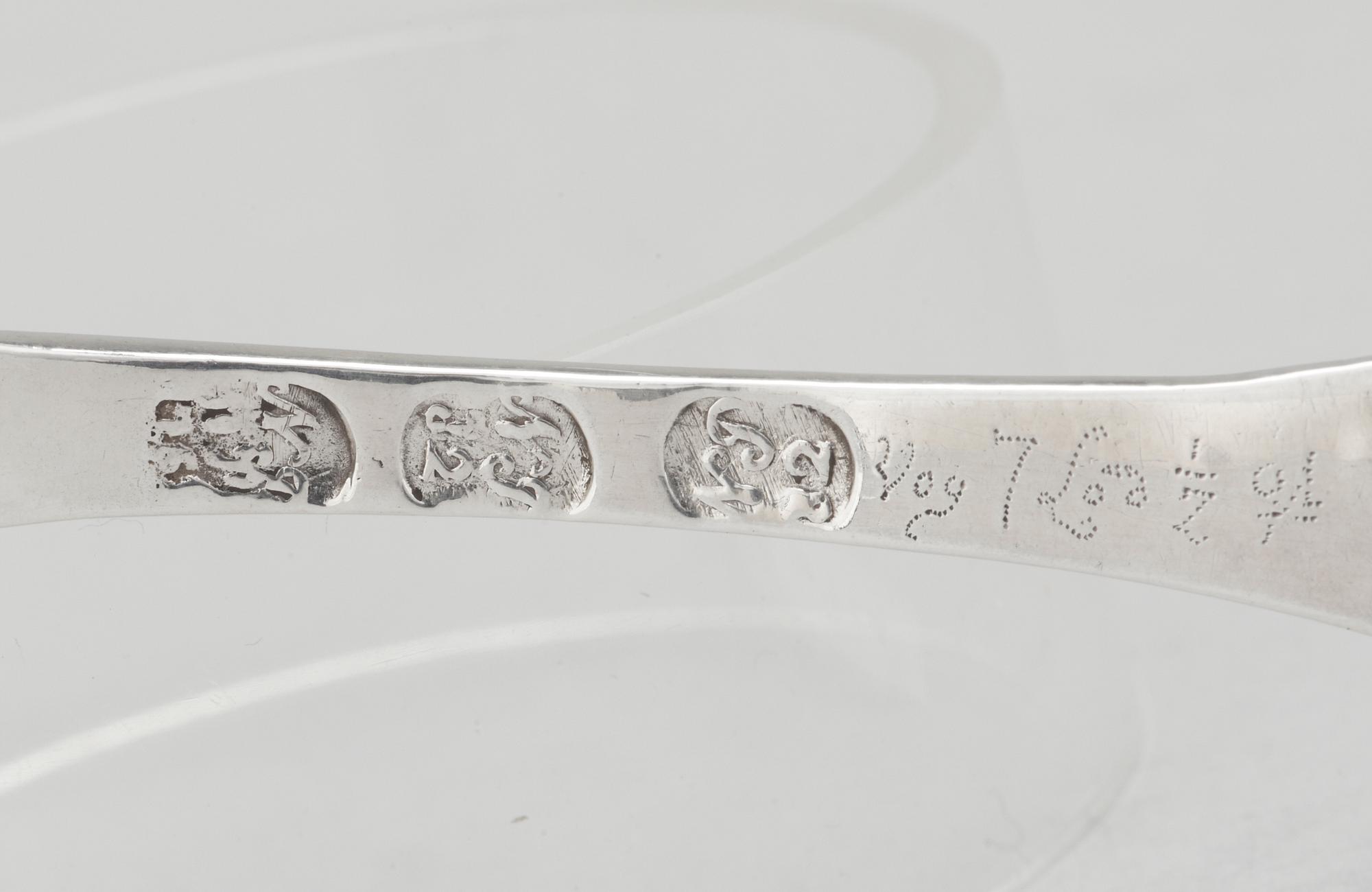 A Danish 18th century silver cake-slice, makers mark of Niels Pihl, Copenhagen 1782.